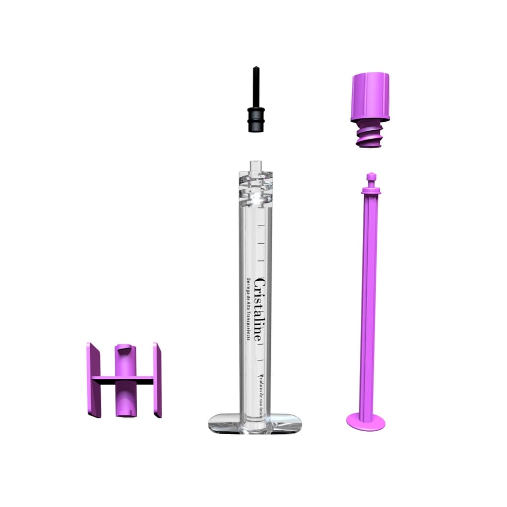 Seringa de Cristal SEM AGULHA Alta Transparência Resíduo Zero 1ml