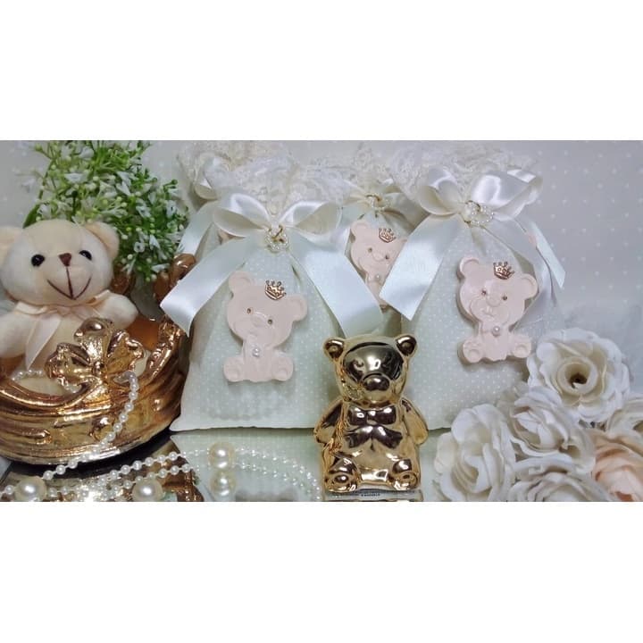 24 Lembrancinha De Maternidade Ou Chá De Bebê Sachê De Urso