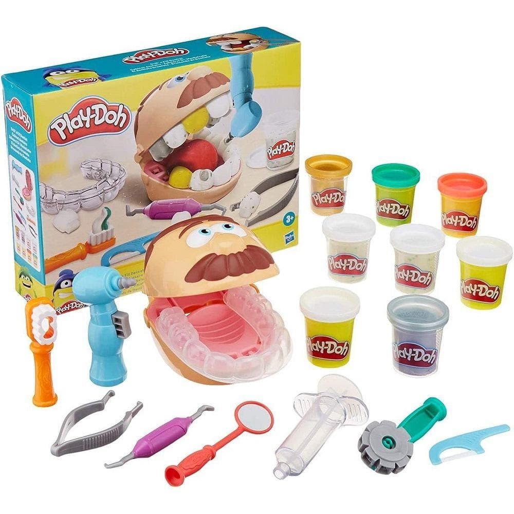 PLAY DOH BRINCANDO DE DENTISTA MASSINHA MASSA DE MODELAR HASBRO F1259