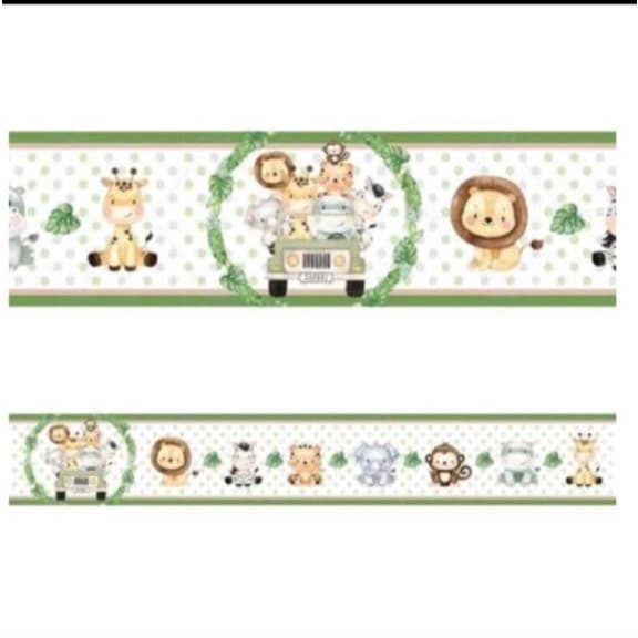 Faixa Decorativa Safari Quarto ( KIT COM 3 METROS )