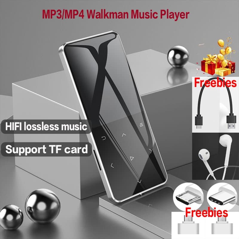 MP3 MP4 Music Player Walkman 4.2 Bluetooth De Alta Fidelidade De Metal Portátil Mini Botão De Toque