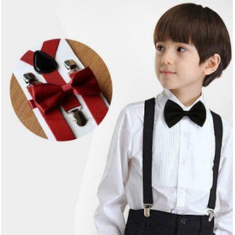 Suspensório +  Gravata Borboleta Para Infantil Unissex Casamento Eventos  cintos