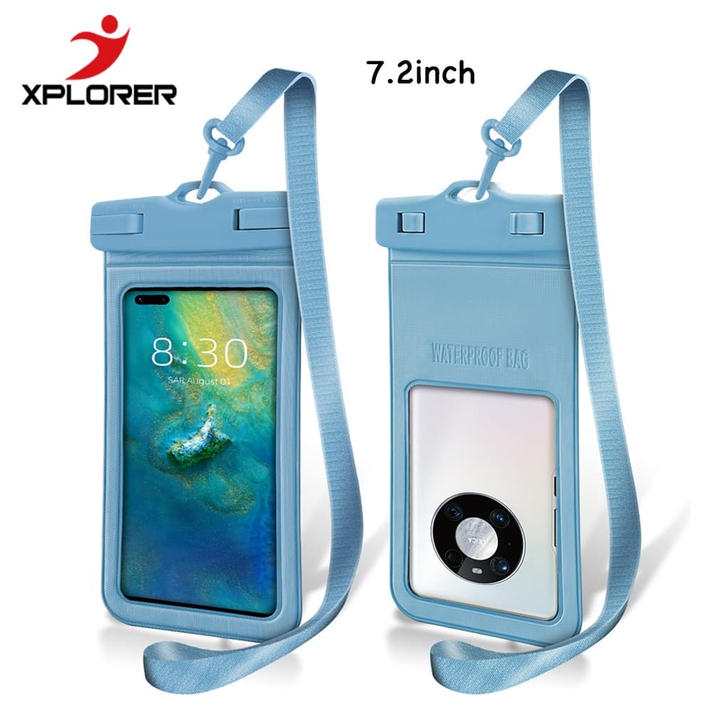 Bolsa De Celular À Prova D'água De 7.2 Polegadas/PVC Transparente Para Natação /