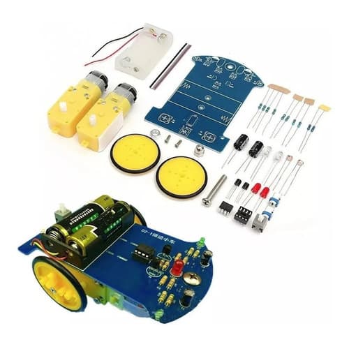 Kit Robô Carro Seguidor De Linha Faixa 2 Rodas Diy [ Código 20 ]