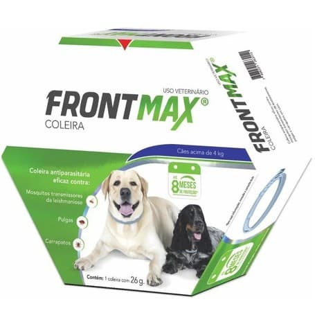 Frontmax 70cm Acima de 4Kg - Coleira Antipulgas, Carrapatos e Leishmaniose P/ Cães