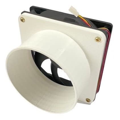 Flange 4 Polegadas P/ Fan 80mm 80x80 Exaustão AC CNC