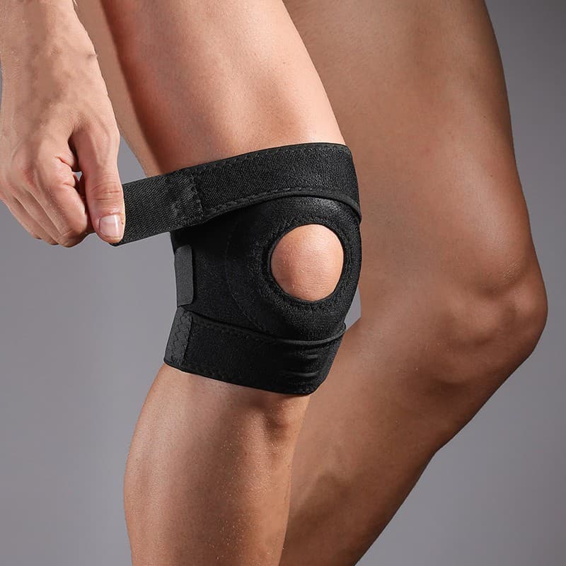 Joelheira Articulada Reforçada Compressão Ortopedica Neoprene Crossfit 3 Pontas Ajustável