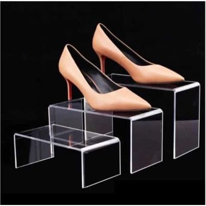 Suporte De Acrílico Para Calçados Sapatos 3 peças  P M G para exposição
