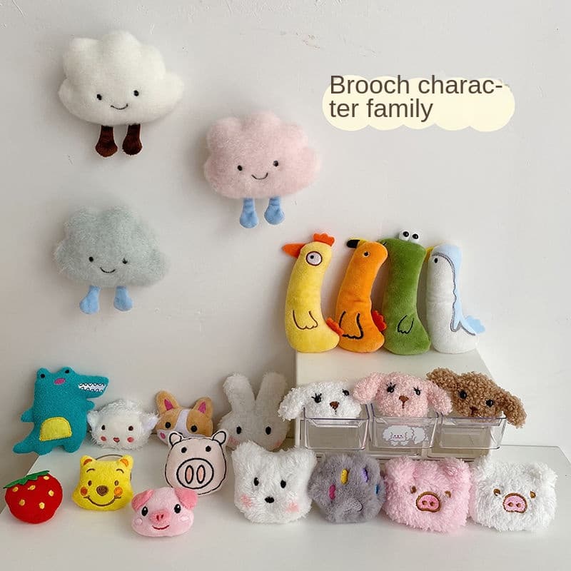 Broche De Pelúcia Fofo Com Desenho De Urso Panda Azul Encerado Para Decoração