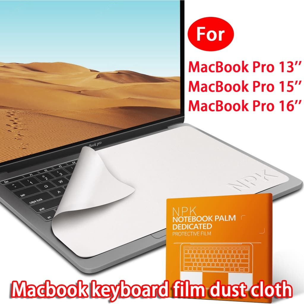Película De Teclado Pano De Pó Proteção De Microfibra À Prova De Poeira Capa Protetora Para Notebook Tela De Limpeza Membrana MacBook Pro 13 15 16 Polegadas