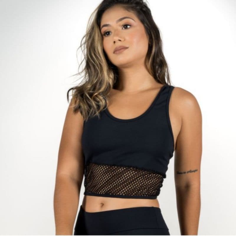 Cropped detalhe em tela