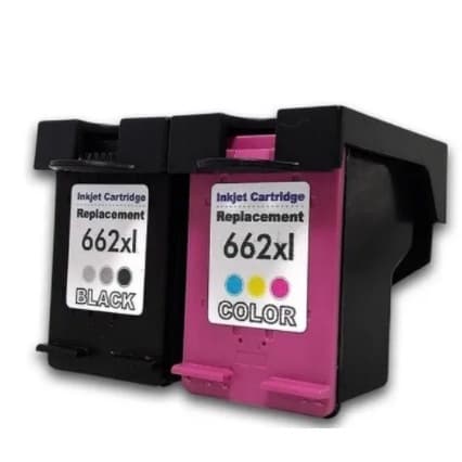 KIT CARTUCHO JATO DE TINTA 662XL (18 Ml) PRETO + COLOR