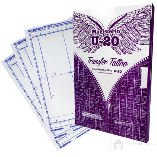Papel U-20 Roxo Tattoo Hectógrafico Unidade