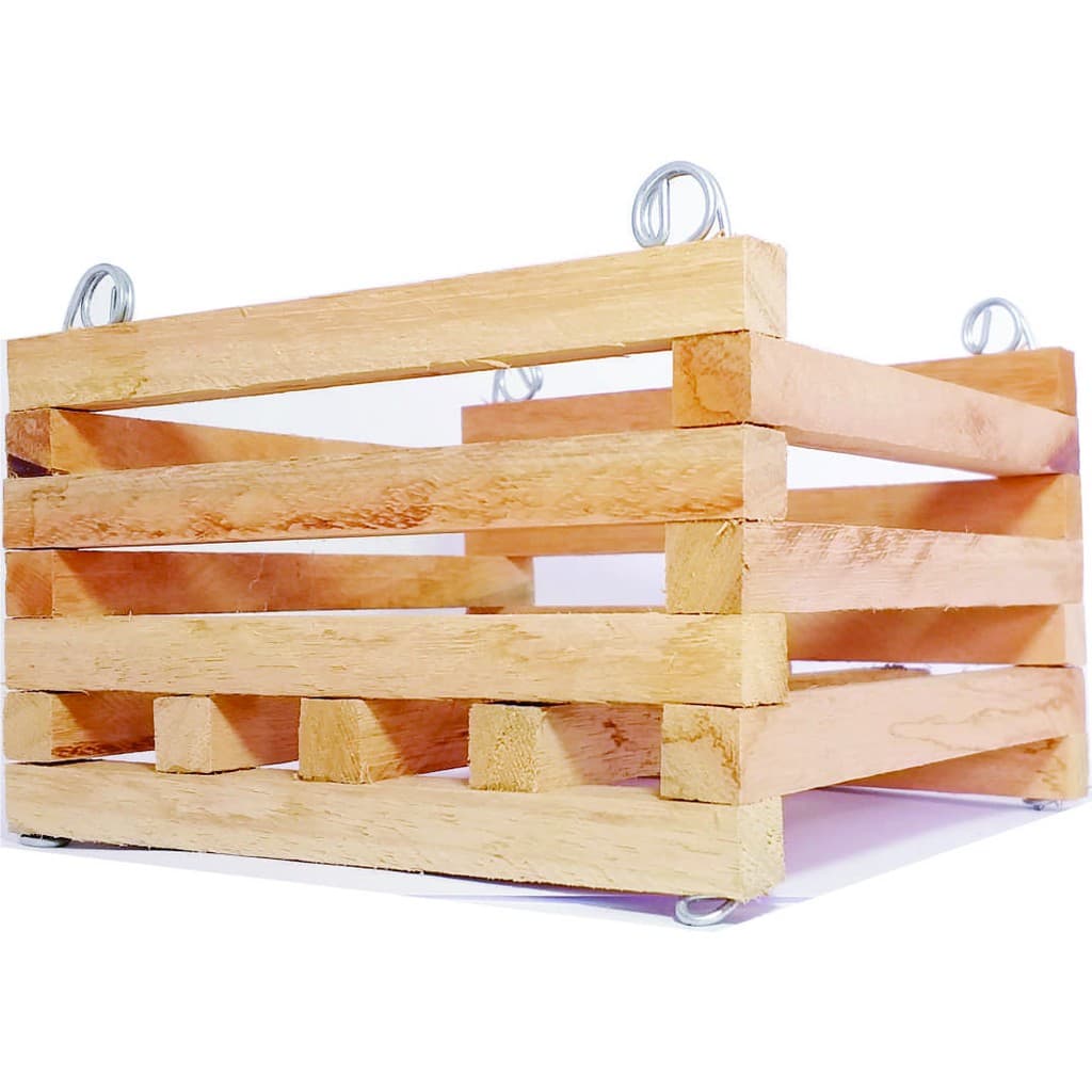 cachepo de madeira rústico kit 2 unidades 10x10 cm.