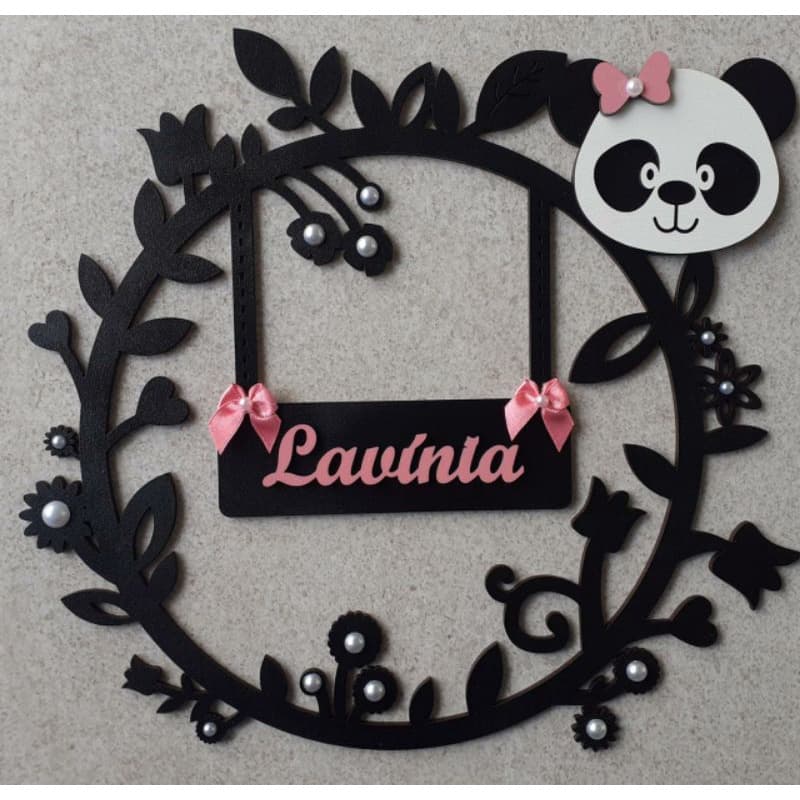 Porta maternidade panda, para menina ou menino