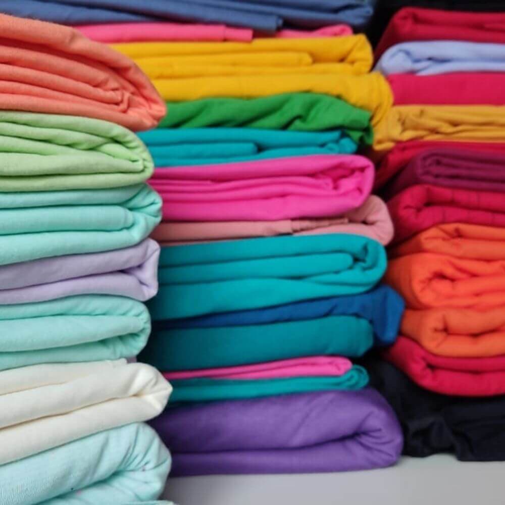 Retalho de Meia Malha Lisa 100% Algodão Fio 30/1 Penteado - Com rendimento de 3 a 3,5 m/kg em 1 kg.