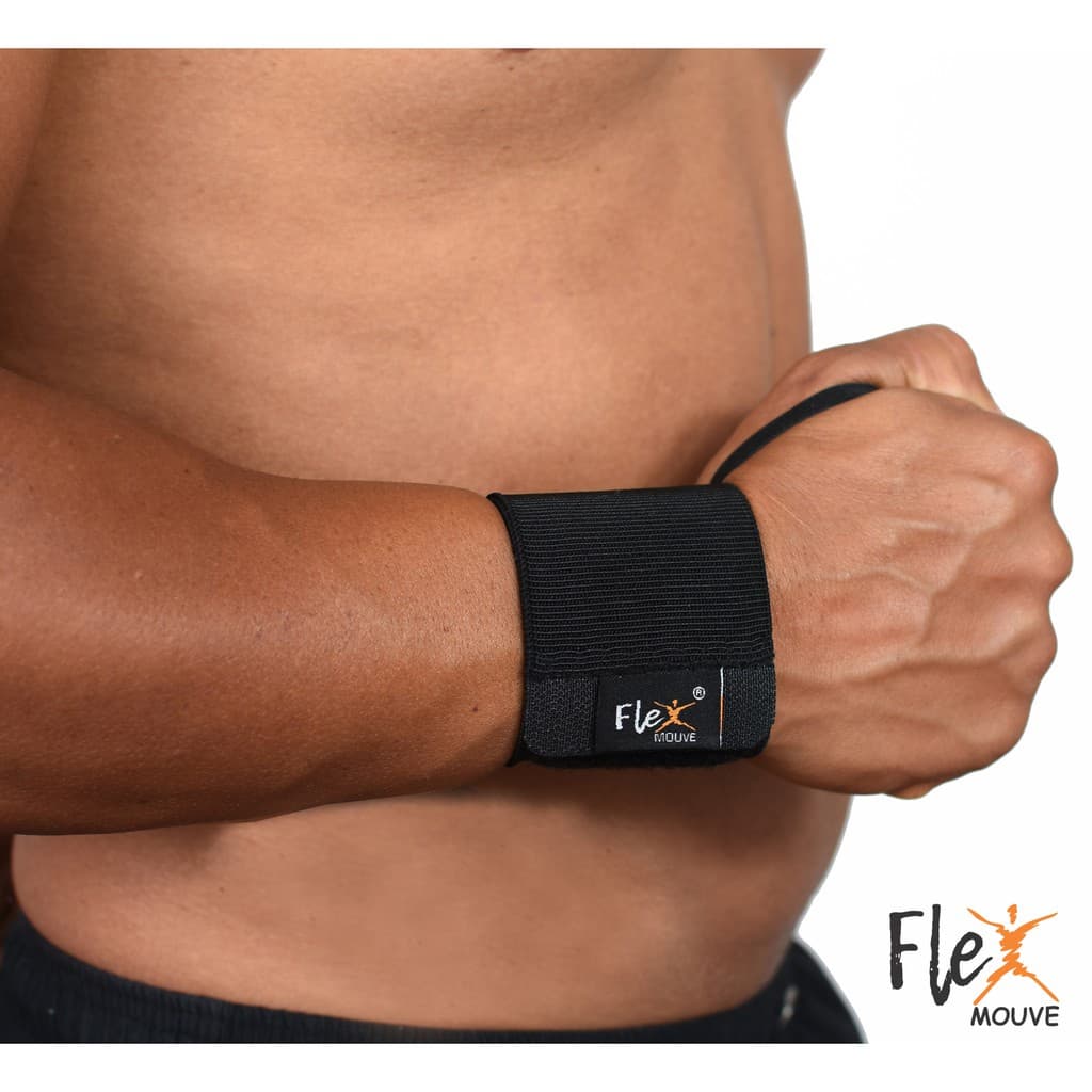 Munhequeira Elástica e Pulso Elástica Ajustável Alivia Dor Bilateral