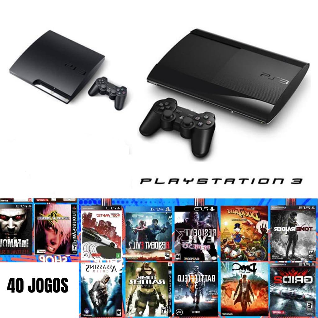 Play 3 Usado Ps3 Playstation 3 Com 45 Jogos + 1 Controle