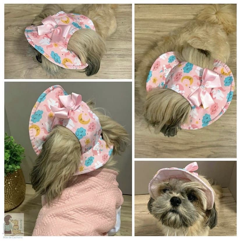 Chapéu para cachorro Acessórios pet Anatômico Alta qualidade Moda verão Proteção solar