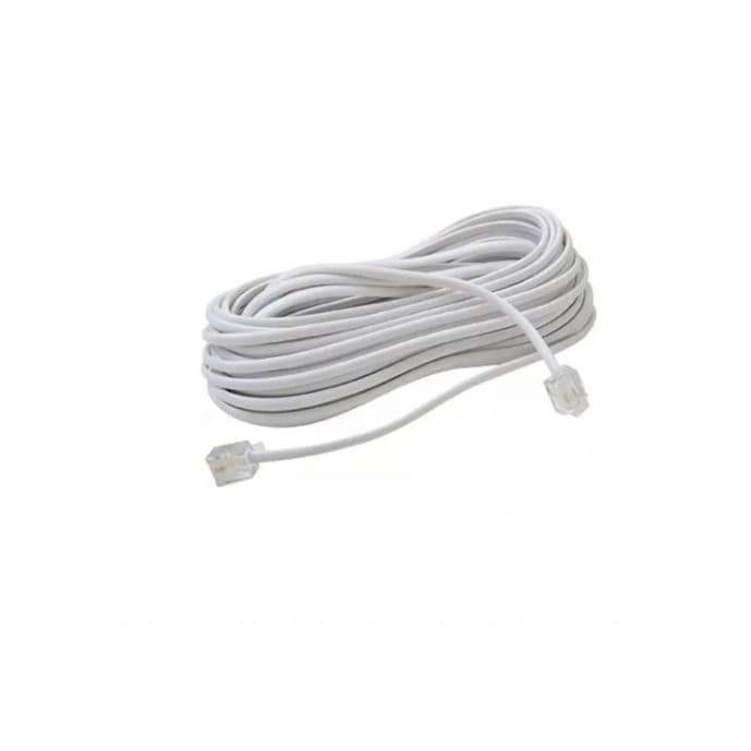 Cabo Extensão Liso Fio Para Telefone Modem Fax 7m Plug Rj11