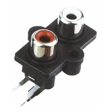 Kit 100 Peças - Tomada Rca Av2-8,4-7 Vm/br T-vm