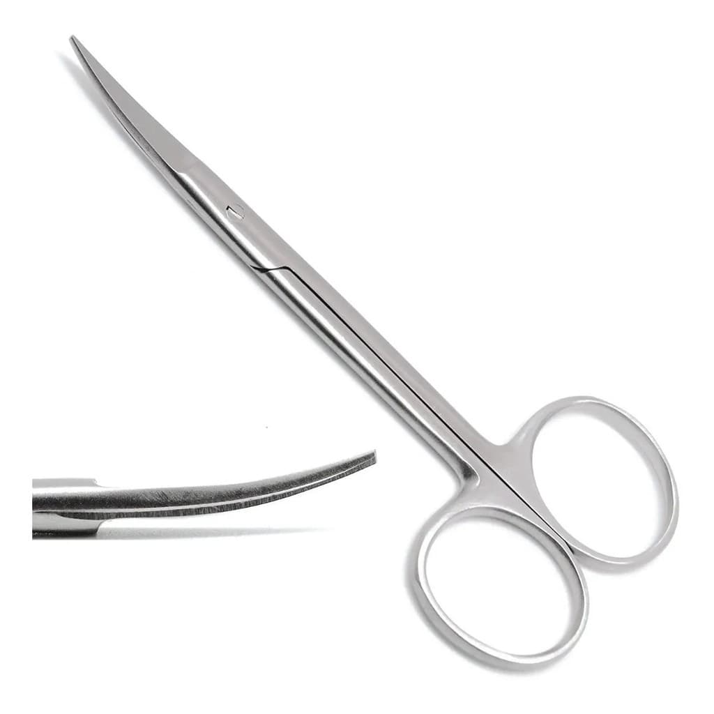 Tesoura Iris Curva 12 Cm Fina/fina - Social Instrumentos.