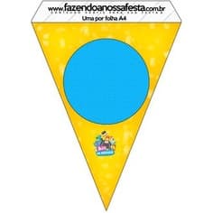 Bandeirinha Mundo Bita - Faço todos temas - valor referente a 01 bandeirinha