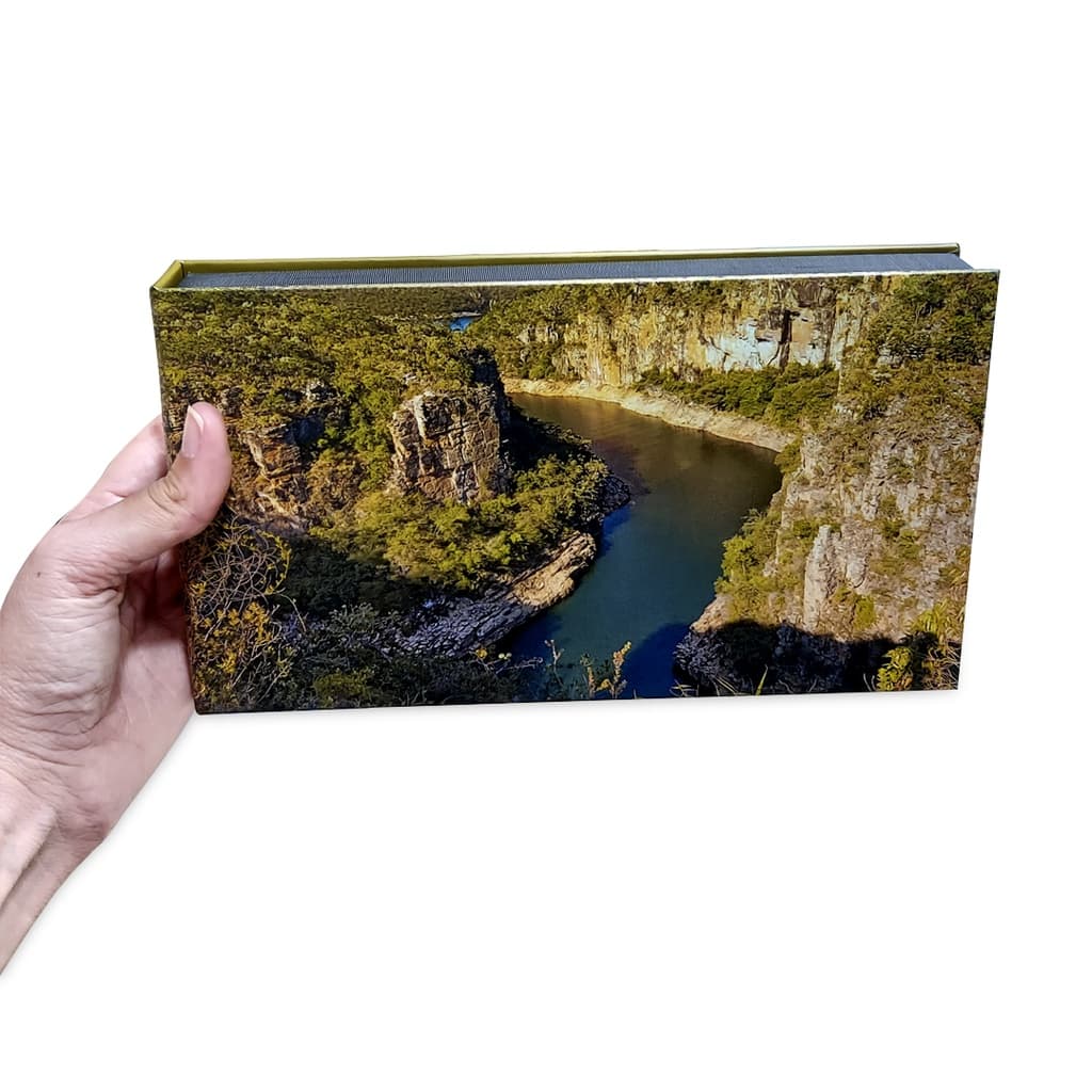 Caixa 2 em 1 Personalizado-100 Fotos 10x15 C/Porta Pen Drive