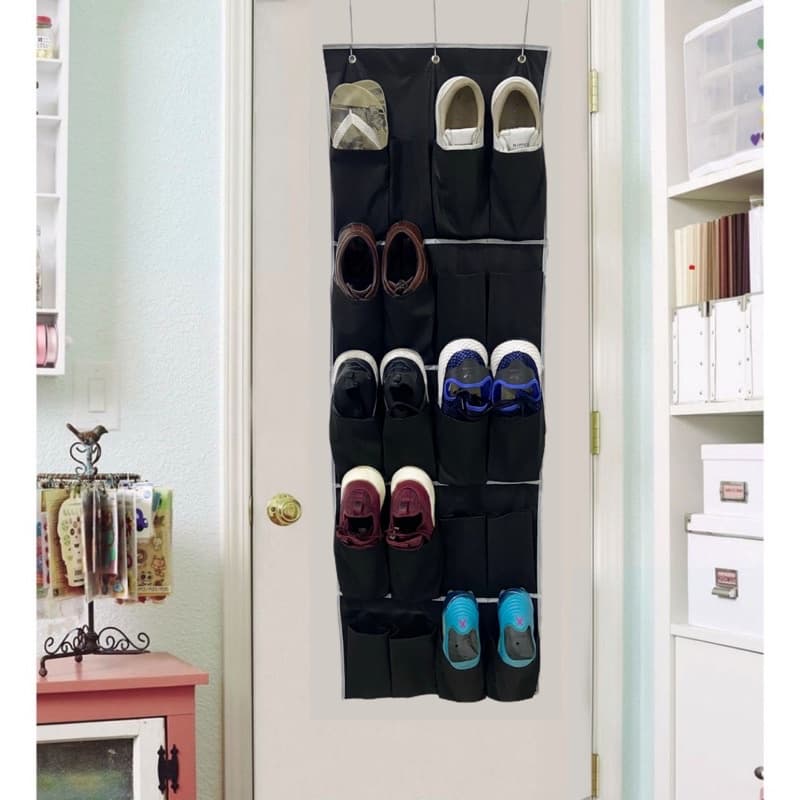 Sapateira de pendurar atrás da porta com 16, 20, 24 divisórias