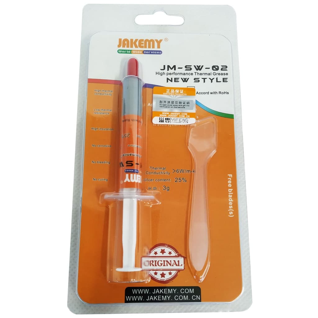 Pasta Térmica para Processador Seringa 3g JM-SW-02 Jakemy
