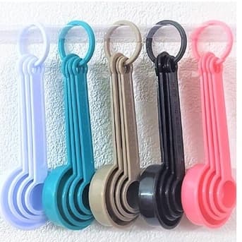 Conjunto de Medidores de Colheres Plástico Resistente Delta Útil 4 Peças