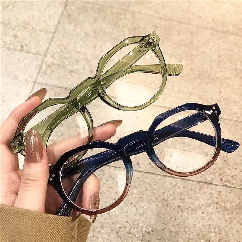 Óculos Unissexo Com Armação Redonda retro Oval anti-Radiação De Arroz