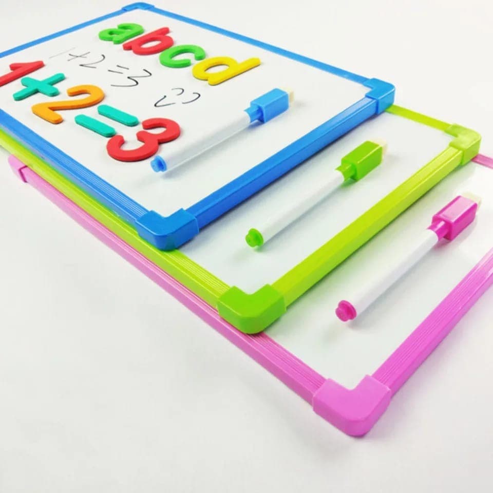 1x Lousa Quadro Branco Magnético Moldura Apagável C/Caneta E Imã 20x30/30x40/35x50cm