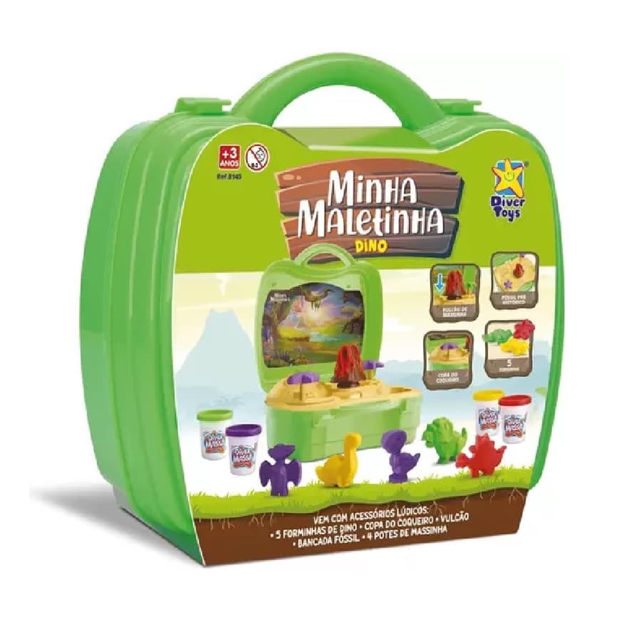 Minha Maletinha DINO + 3 a. - DiverToys