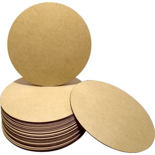 Placas de MDF Cru 3mm Redonda - 20x20 para Mesa Posta Sousplat Supla Soupla Suplat Jogo Americano Artesanato Promoção