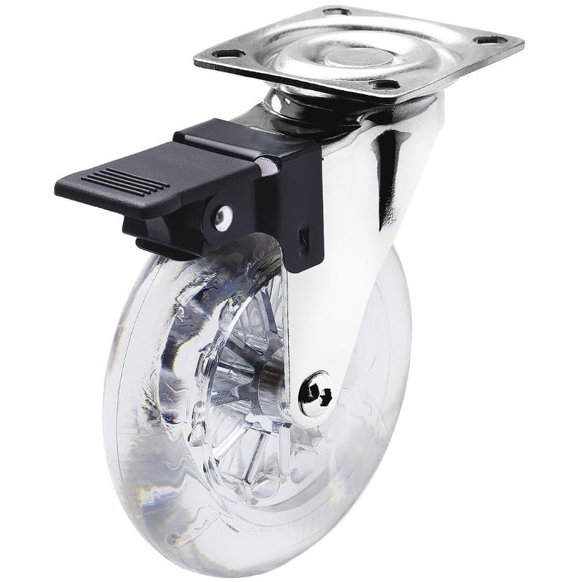 Rodizio Com Freio/trava P/ Moveis Giratorio Gel 2 Pol 50mm