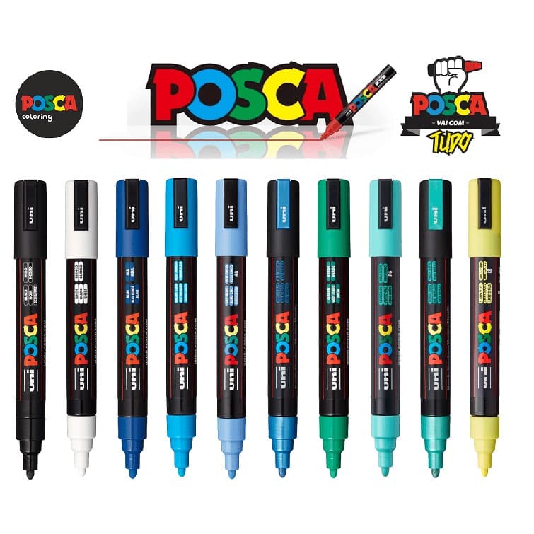 Kit Caneta Posca Pc-5m C/10 Unidades N°12