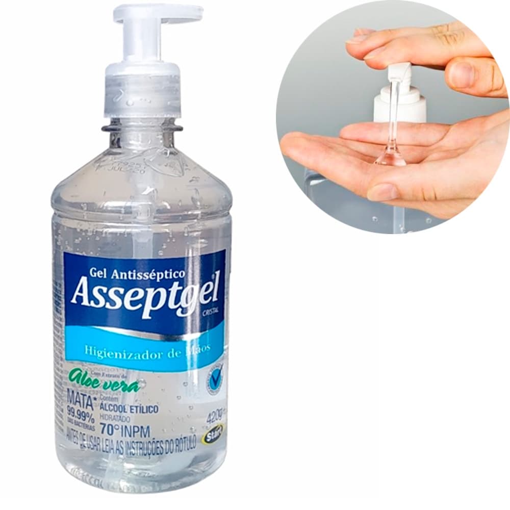 Higienizador Asseptgel Cristal 420Gr - 2992
