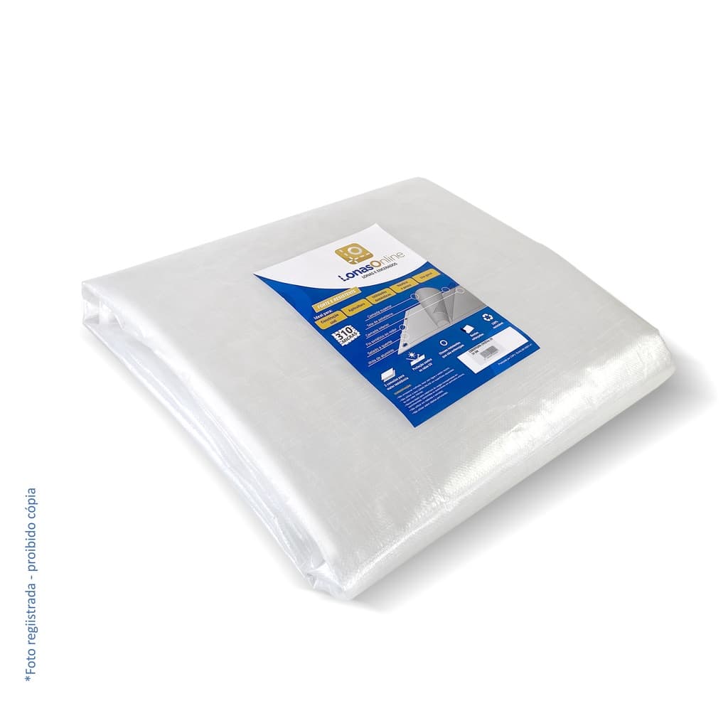 Lona Forte Polietileno 2x2 Transparente 300 Micras Multiuso Impermeável