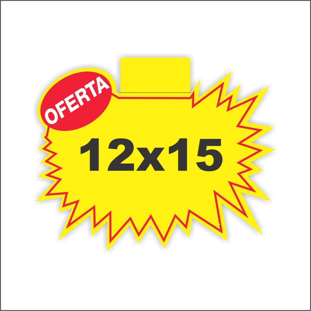 100 Splash Cartaz Oferta Duplex Supermercado 12x15 cm