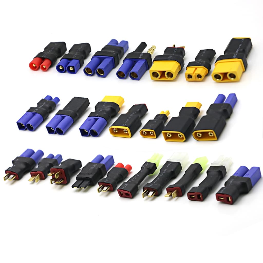 Adaptador XT30 XT60 XT90 Traxxas T Plug Deans EC5 EC3 HXT 4MM Conectores Plugue Fêmea Para Macho RC Peças De Controle De Bateria Lipo DIY