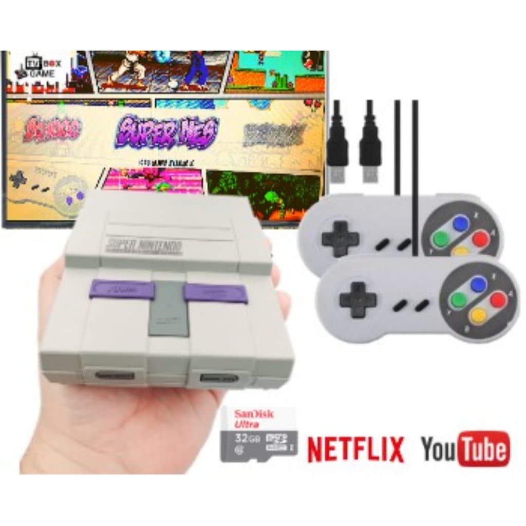 Video Game Retro Super mini Nintendo 12 mil jogos e 2 controles super Nes