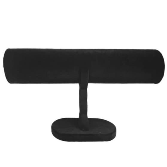 Expositor organizador de pulseiras e relógio  23cm 1 andar - Organizador em veludo preto