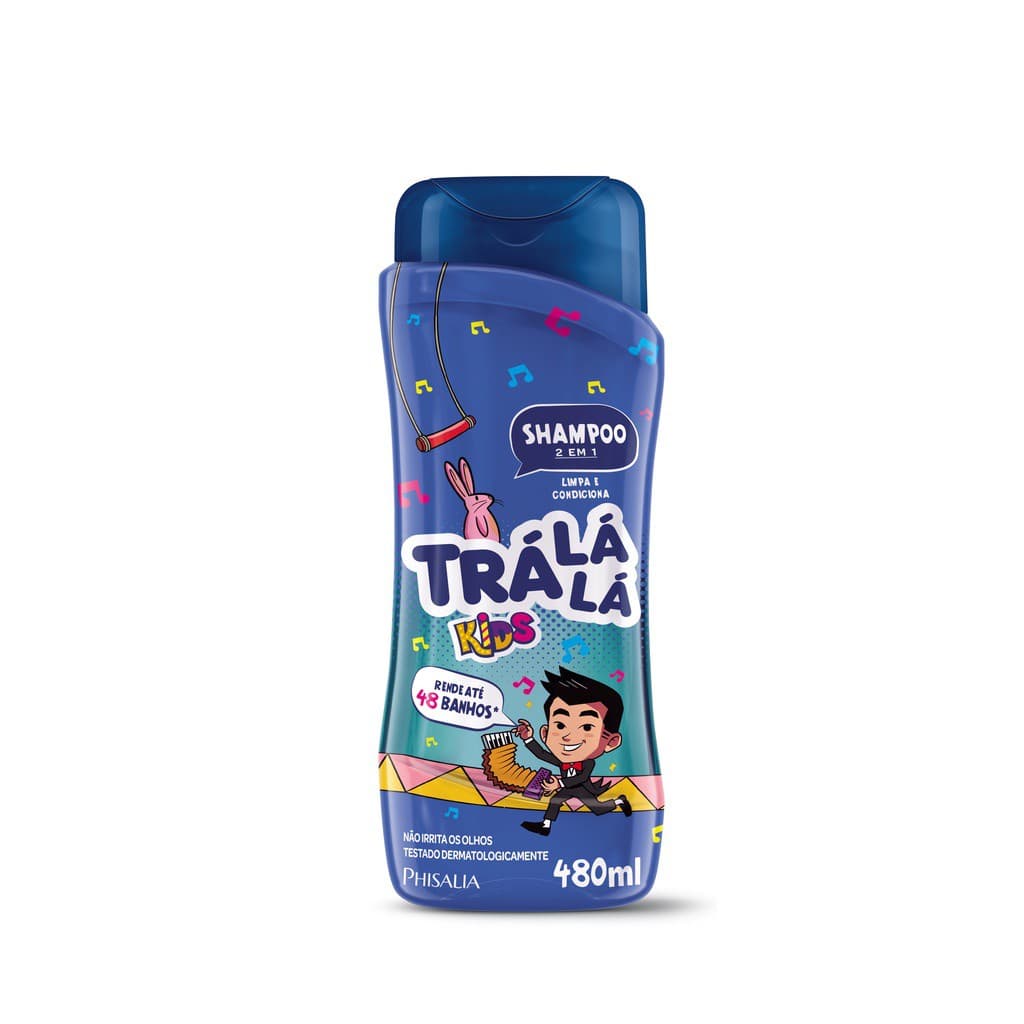 Shampoo 2 em 1 Trá Lá Lá Kids meninos (480ml)