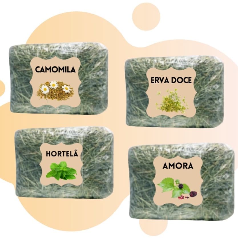 500g de Feno Saborizado para porquinho da índia, Coelho e Roedores em Geral