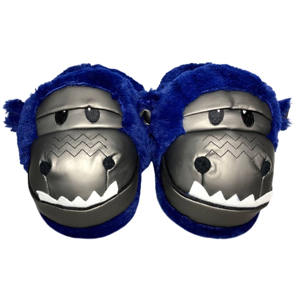Pantufa De Pelúcia 3d Adulto Gorila Macaco Azul - Unissex Masculino E Feminino - Ricsen - Tamanho 37/39