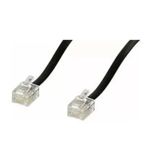 Fio de Telefone RJ 11. Tamanho: 3,0 Metros. Cabo pronto para conectar a linha telefônica em aparelhos de telefone, fax, 