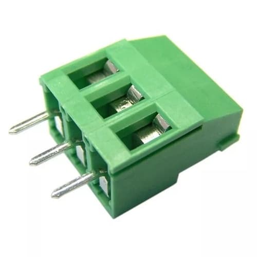 Kit 50 Peças - Borne Kre 3vias Verde -kf128-3t -5,08mm