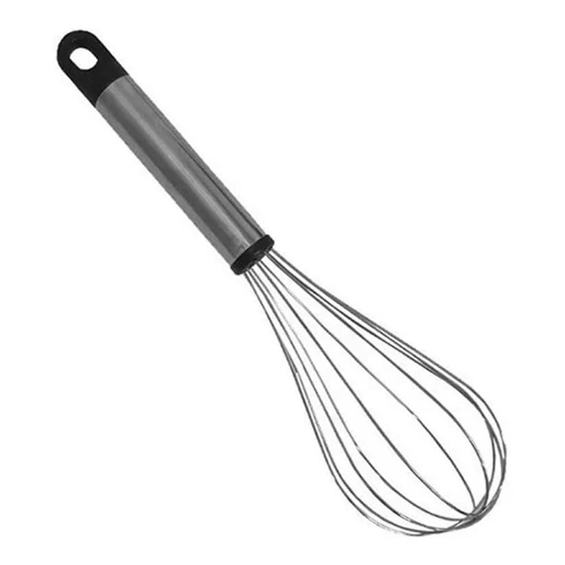 Batedor De Ovos Fouet Fuê Clara Bolo Massa Aço Inox 24,5 Cm