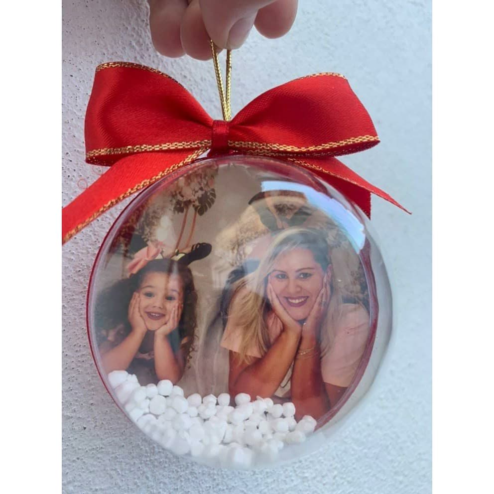 Bolinhas de Natal Personalizadas com foto - 7Cm- 1 foto